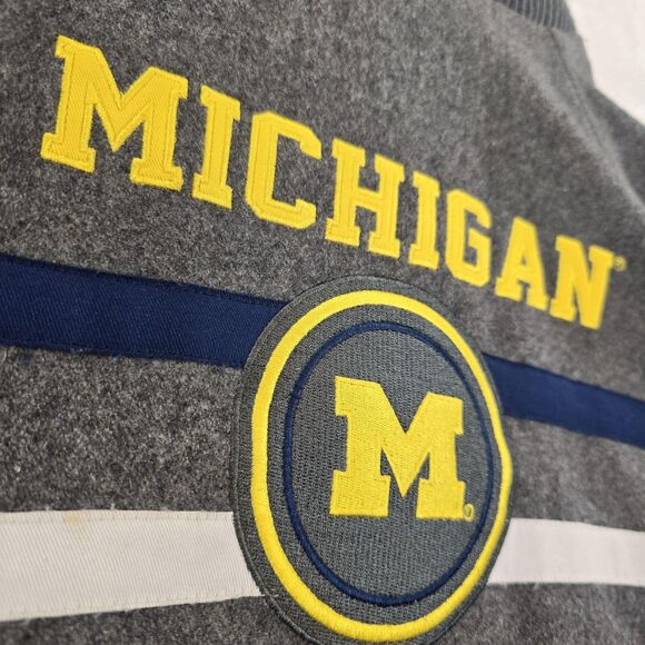 Michigan Wolverines Jacket Mens Medium Gray NCAA College Varsity Wool Letterman - Picture 16 of 16